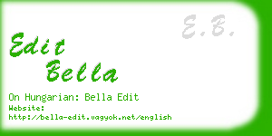 edit bella business card